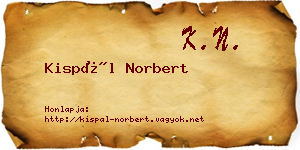 Kispál Norbert névjegykártya